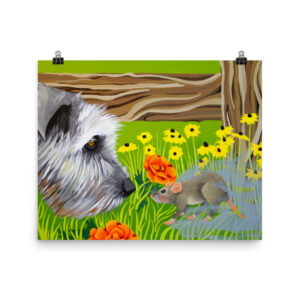 Poet Children's Book Illustration: Wolfhound & Rat