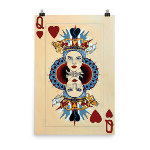Vintage Playing Card British Queen