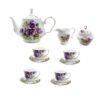 European Violet Tea Set