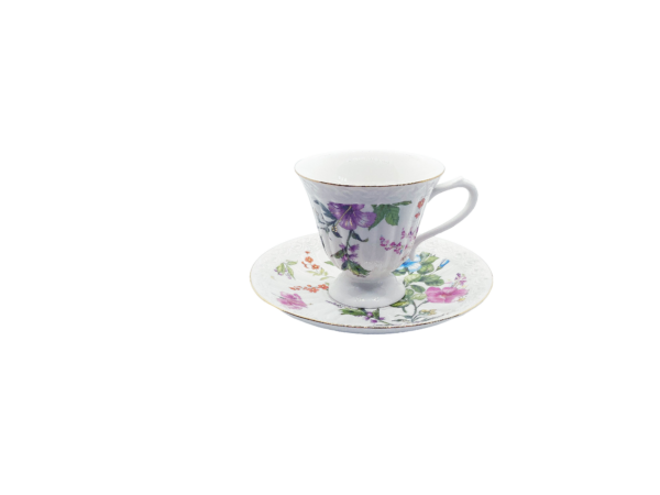tall victorian teacup and saucer