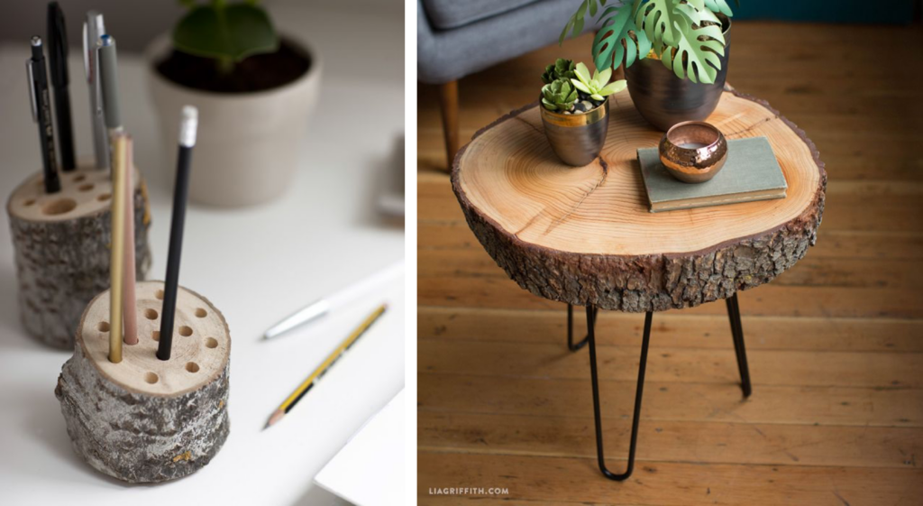 DIY Wood Slice Table